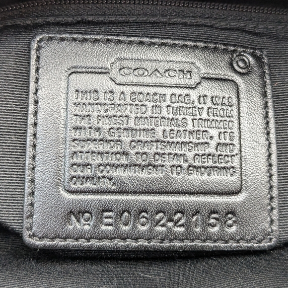 Coach Hobo Bag Signature Mini C Logo Black Gray Canvas Leather Jacquard Shoulder - Picture 7 of 11